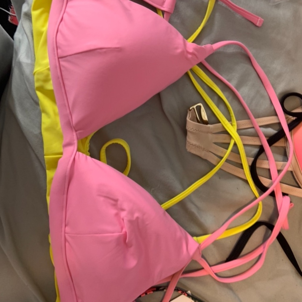 pink bathing suit top